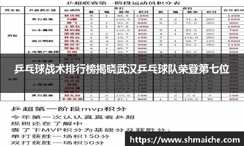 乒乓球战术排行榜揭晓武汉乒乓球队荣登第七位